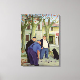 Boules Players Canvas Print