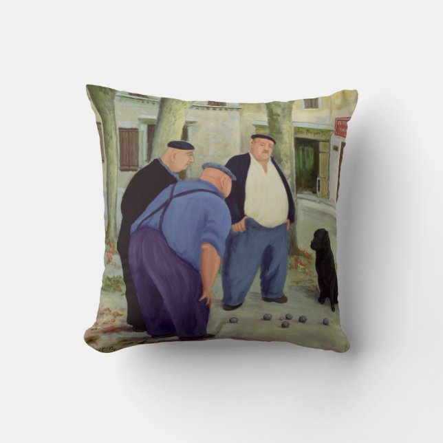 Boules Players Cushion (Front)