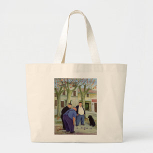 Boules Players Large Tote Bag