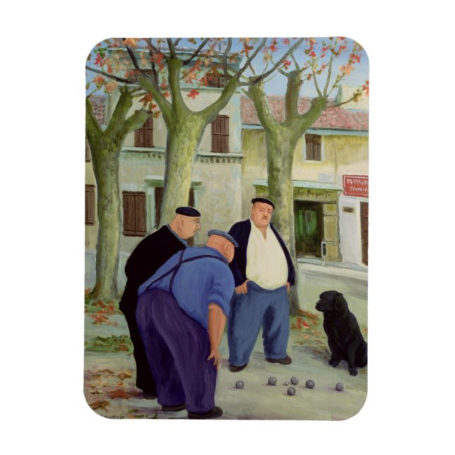 Boules Players Magnet (Vertical)