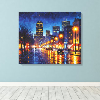 Boulevard at Night Canvas Print