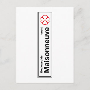 Boulevard de Maisonneuve, Montreal Street Sign Postcard