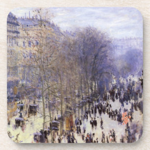 Boulevard des Capucines by Claude Monet, Fine Art Coaster