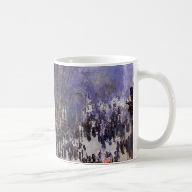 Boulevard des Capucines by Claude Monet, Fine Art Coffee Mug (Right)