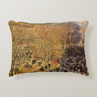 Boulevard des Capucines by Claude Monet, Fine Art Decorative Cushion