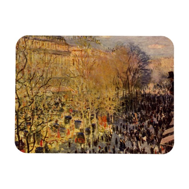 Boulevard des Capucines by Claude Monet, Fine Art Magnet (Horizontal)