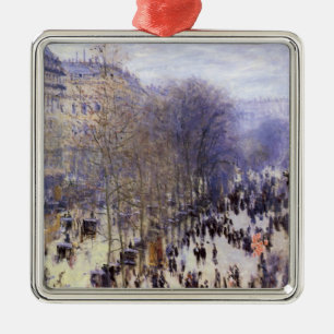 Boulevard des Capucines by Claude Monet, Fine Art Metal Tree Decoration