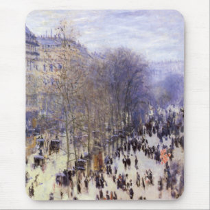 Boulevard des Capucines by Claude Monet, Fine Art Mouse Mat