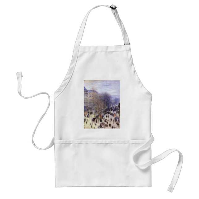 Boulevard des Capucines by Claude Monet, Fine Art Standard Apron (Front)
