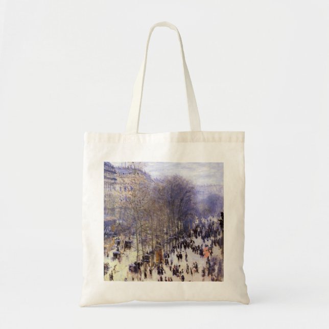 Boulevard des Capucines by Claude Monet, Fine Art Tote Bag (Front)