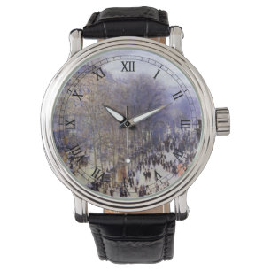 Boulevard des Capucines by Claude Monet, Fine Art Watch