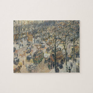 Boulevard des Italiens, Morning, Sunlight, 1897 Jigsaw Puzzle