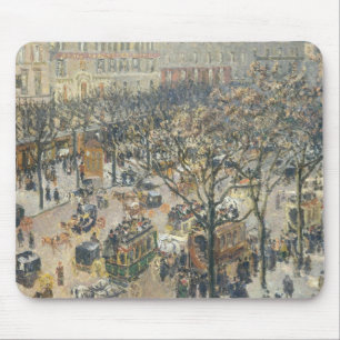 Boulevard des Italiens, Morning, Sunlight, 1897 Mouse Mat
