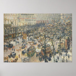 Boulevard des Italiens, Morning, Sunlight, 1897 Poster