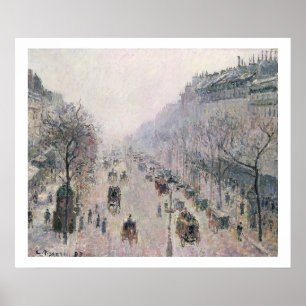 Boulevard Montmartre, 1897 (oil on canvas) Poster