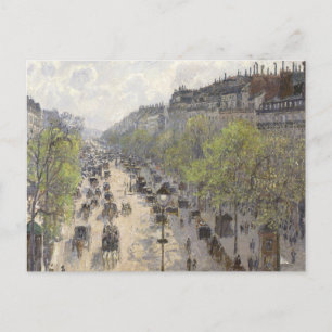 Boulevard Montmartre Camille Pissarro Postcard