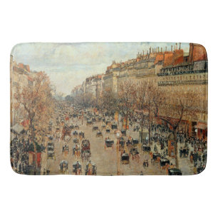 Boulevard Montmartre-Eremitage Camille Pissarro Bath Mat