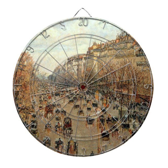 Boulevard Montmartre-Eremitage Camille Pissarro   Dartboard (Front)