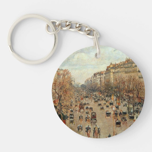 Boulevard Montmartre-Eremitage Camille Pissarro   Key Ring (Front)