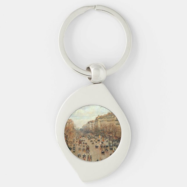 Boulevard Montmartre-Eremitage Camille Pissarro   Key Ring (Front)