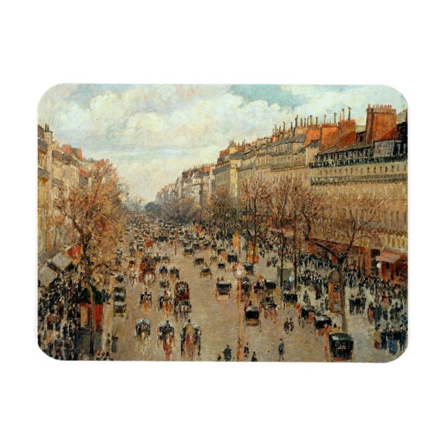 Boulevard Montmartre-Eremitage Camille Pissarro   Magnet (Horizontal)