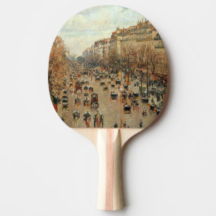 Boulevard Montmartre-Eremitage Camille Pissarro Ping Pong Paddle