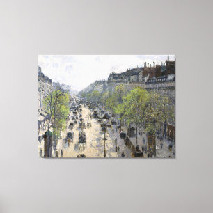 Boulevard Montmartre Spring Paris Camille Pissarro Canvas Print