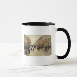 Boulevard Poissonniere in the Rain, c.1885 Mug