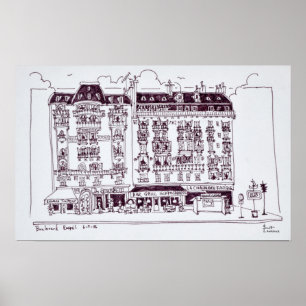Boulevard Raspail, Paris, France Poster