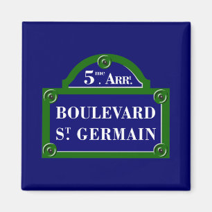 Boulevard Saint-Germain, Paris Street Sign Magnet