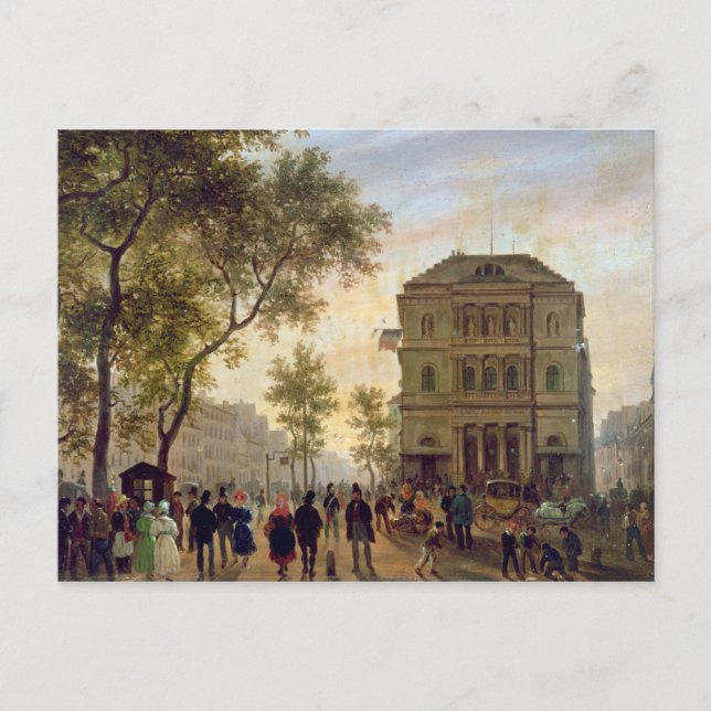 Boulevard Saint-Martin and the Theatre de Postcard (Front)