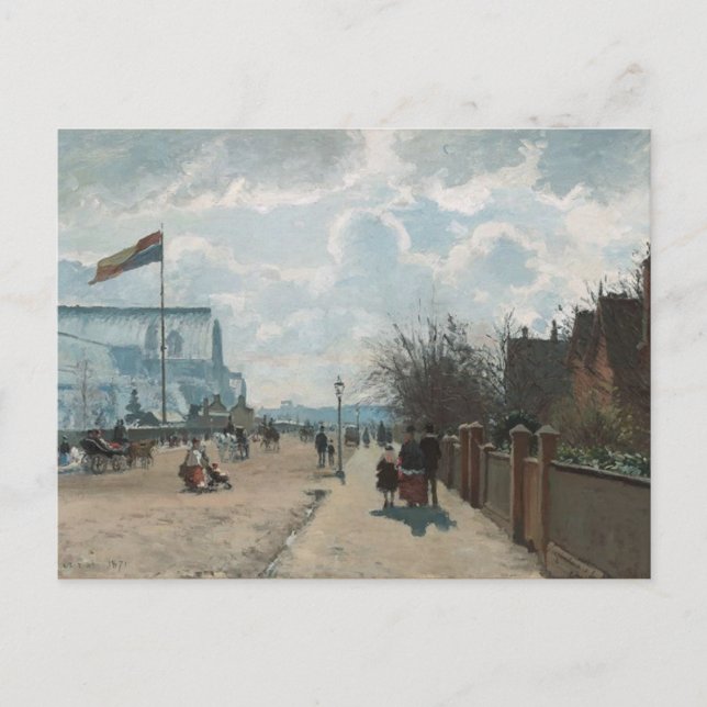 Boulevarde Montmartre at Night  ~ Camille Pissarro Postcard (Front)