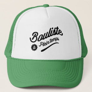 Bouliste a plein temps trucker hat