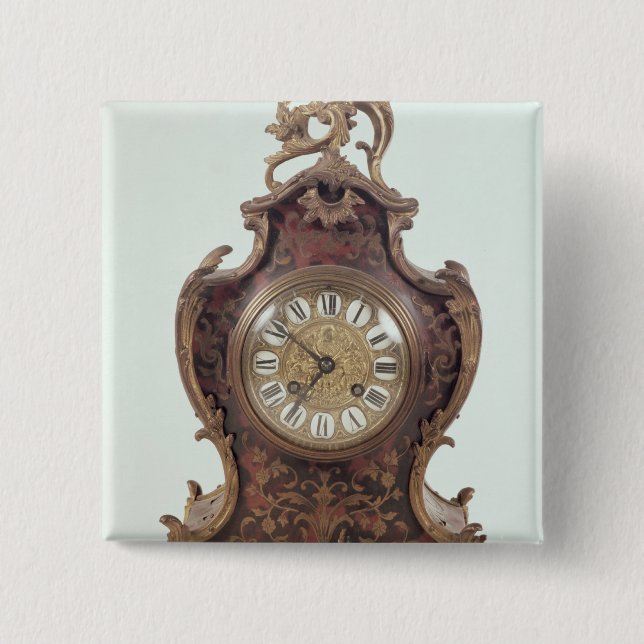 Boulle bracket clock by A.Brocot Delettrez 15 Cm Square Badge (Front)