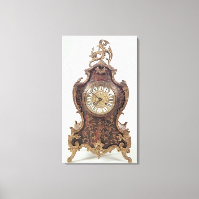 Boulle bracket clock by A.Brocot Delettrez Canvas Print (Front)