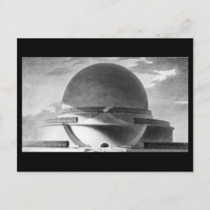 Boullée, Memorial Newton at Night Postcard