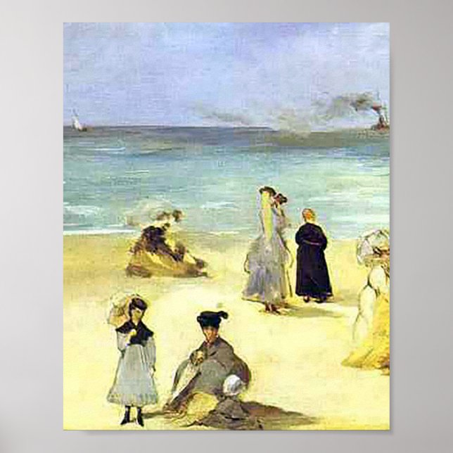 Boulogne Beach by Édouard Manet Poster (Front)