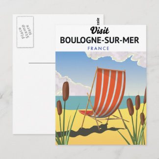 Boulogne-sur-Mer france travel poster Postcard
