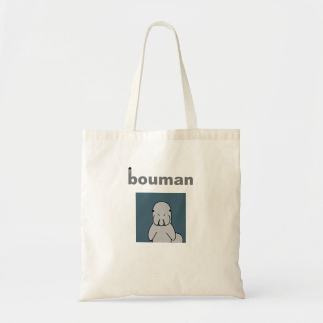 bouman446 manatee tote bag (Front)