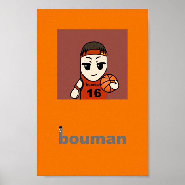 bouman716 basketball player#16 poster (Front)