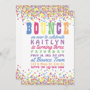 Bounce birthday invitation
