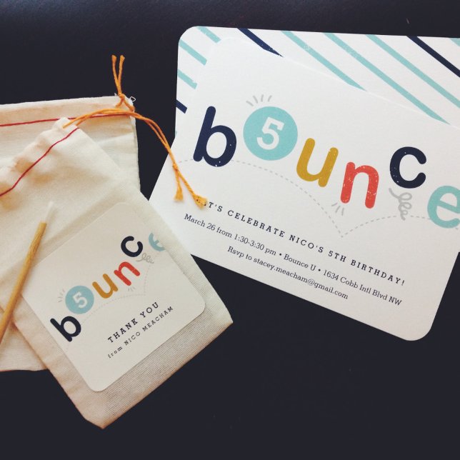 Bounce birthday party invitation (Creator Uploaded)