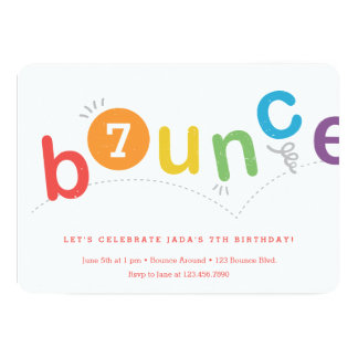 bounce party invitations