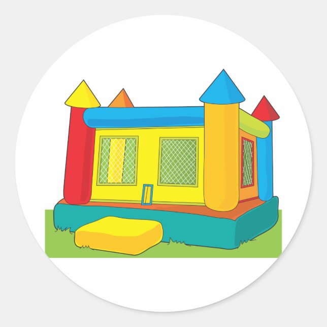 Bounce Castle Classic Round Sticker (Front)