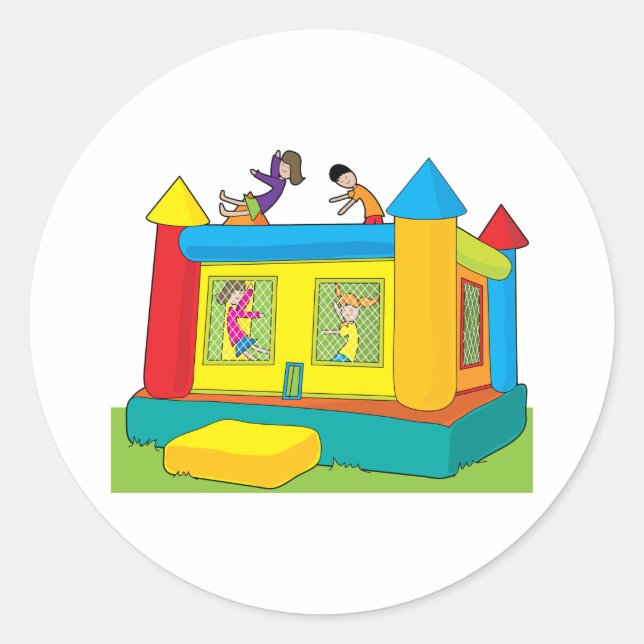 Bounce Castle Kids Classic Round Sticker (Front)