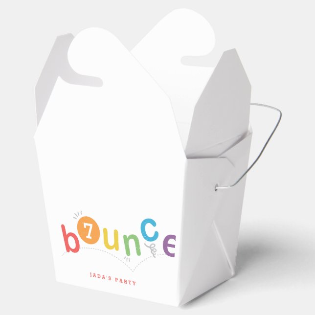 Bounce Colourful Kids Birthday Party Favour Box (Opened)