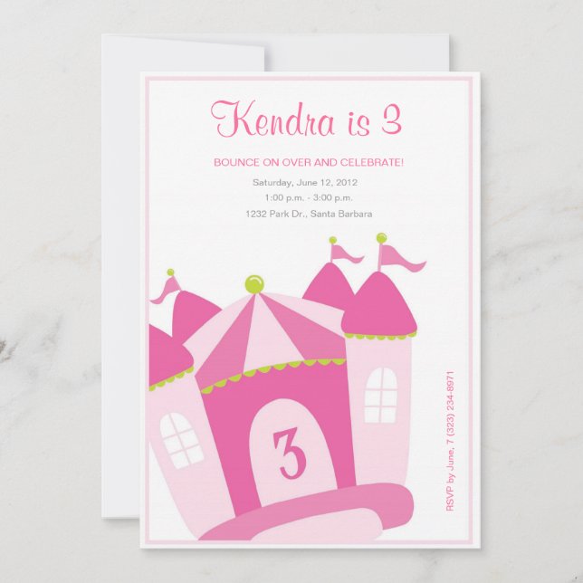 Bounce House Birthday Invitation (Front)