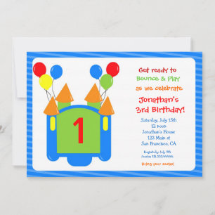 Bounce House Birthday Invitation