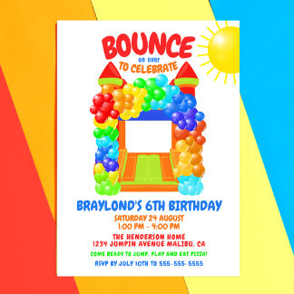 Bounce House Birthday Invitation