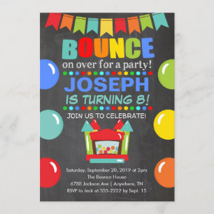 Bounce House Birthday Invitation